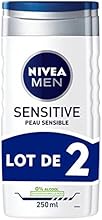 Nivea Men Gel Douche Sensitive Peau Sensible 3en1 2x250 ml