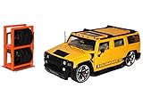 Fahrzeug ist ca 18 cm lang Jada Hummer H2 Gelb SUV mit Extra Felgen 1/24 Modell Auto