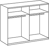 schwebetürenschrank eiche weiß Schwebetürenschrank CHESS 180x198x64cm, San Remo Eiche Nachbildung/ Absetzungen Alpinweiß
