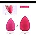 amoore Pack of 4 Makeup Sponge Makeup Applicator Latex-free Foundation Sponge Makeup Blender Set (RED)
