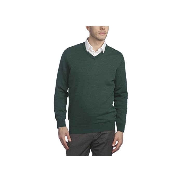 Merino Wool V-Neck Jumper. Made in 