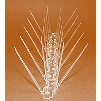 Spikezone Steel and Polycarbonate Bird Control Spikes Solution - Pack of 11 Rft/10 Pcs (White)