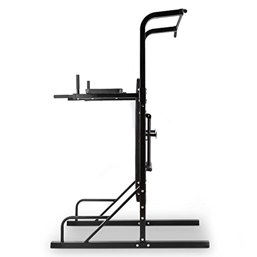 CAPITAL SPORTS Spiris Fitness-Kraftstation Multitower Heimtrainer (Klimmzugstange, Dip Station, klappbare Trainingsbank für ein effektives Ganzkörpertraining) - 4