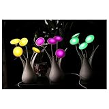 MagiDeal Acryl Vase Design USB LED Nachtlicht Nachttischlampen Schreibtisch Lampe Licht Stimmungslicht für Schlafzimmer Kinderzimmer Tisch Deko – Lila - 9