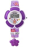 Skmei Kinderuhr Digital LED M?dchen Lustig Lila Silikon Quarz Blumen Armbanduhr