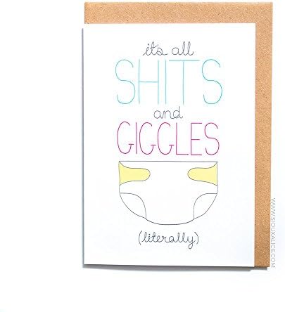 Sh*ts And Giggles - Funny Pregnancy / New Baby Greetings Card