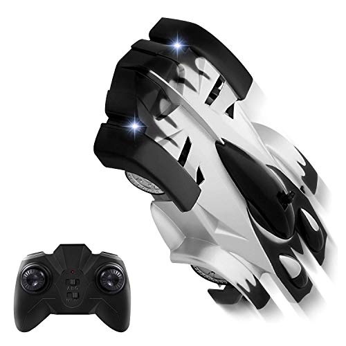 ANTAPRCIS RC Remote Control Car Pared Escalada Coche Juguete para Niños de 5-12 Años, Recargable 4CH Wall Climber Car con LED Mini Control Modo Dual 360 ° Stunt para Chirstmas Xmas Regalos