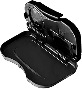 KolorFish Multi Function Folding Car Back Seat Table Drink Food Cup Tablet Tray Holder (Black)