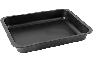 Zenker 7283 Plat à Four XXL, Grand Plat à gratin, Plat à lasagnes, Plat pour Poulet rôti, Plat à Four, Plat à rôtir, Plat à Four Rectangle, Anti-adhésif, Acier, Noir, 40 x 29 cm x 6 cm