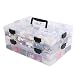 Produktbild BaiNa 4-Etage Kleinteile Sortierbox Wasserdichte Bausteine Aufbewahrungsbox mit ein Deckel und Griff, Großes Fassungsvermögen Bügelperlen und Scrapbooking Ordnungsbox Transparente Spielzeugkiste