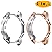Price comparison product image CAVN Compatible with Samsung galaxy Watch 42mm Bumper Case, 2-Pack Overall Protective Case TPU Flexible Protective Case Shell for Samsung galaxy watch 42mm SM-R810/SM-R815, Silver + Rosegold