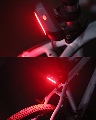 SOOJET BFR-01 CREE XPG LED Fahrradlicht Set Mit Fahrrad Rücklicht – Intelligente Design Mit Sensor und Automatische Schaltfunktion – Aluminium Fahrradlampe Per USB Wiederaufladbare – 400 Lumen LED Fahrradlicht und Taschenlampe – Multifunktion auch als Kopflampe – Fahrradbeleuchtung mit Frontlicht und Rücklicht - 7