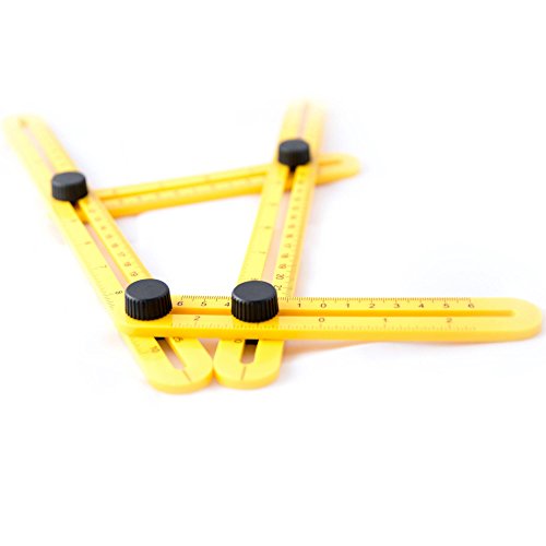 Winkelschablone, Werkzeug-Angel-Izer, Multi-Winkel Zollstock mit Zimmermannsbleistift für Handwerker, Heimwerker, Bauherren und Schulbedarf - 4