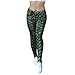 Produktbild JYJM Damen Jeggings Leggings Hüfthose Stretch Workout Frauen hohe Taillen Sporthose Fitnesshose Yoga Leggings mit Tunnelzug Druck Legging laufende Strecken Skinny Sport Hosen Hose in Vielen Farben
