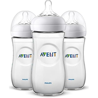 Philips Avent SCF036/37 Lot de 3 Biberon Natural 330 ml 6 Mois+