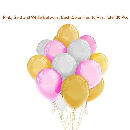 Alles Gute zum Geburtstag Dekorationen Banner mit Gewebe Pom Poms Blumen und Latex Party Ballons von Paxcoo - 2