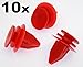 10x Mini Rot Plastik Rand Klemmen für Sideskirts, Schweller Formteile, Bodykits (51717127742)
