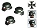 Produktbild Stahlhelm M35 mit Abzeichen - 3er Set metallic - custom Wehrmacht Helm für LEGO® Figuren
