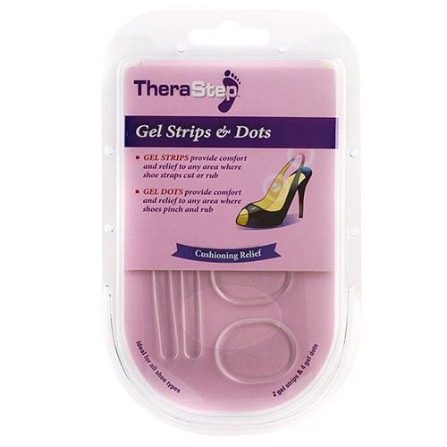 TheraStep Gel Strips & Dots | One Size | Contains 2 Strips & 4 Dots