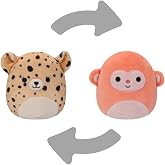 Squishmallows - Flip A Mallow 13 cm P17 - Lexie The Cheetah/Elton The Monkey