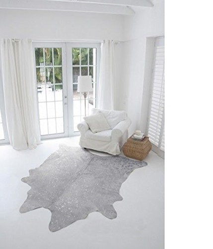 Tappeto In Pelle Di Mucca Sfondo Grigio E Gocce Di Acido D