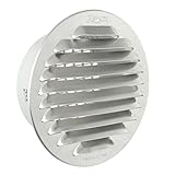 Rejilla de ventilación redonda de empotrar, diámetro 125 mm, aluminio