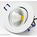 Produktbild tradeshoptraesio® Einbaustrahler LED COB Einbaustrahler 3 W 5 W 7 W 12 W 20 W 30 W mit Federn Flügel Hohe Leistung – Kaltweiß, 7, Weiß