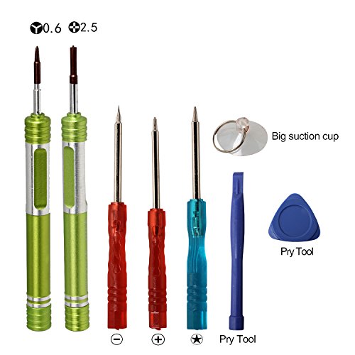 Timorn 0.6mm Y Tri-Punkt Triwing und Middle Plate 2.5 Pinhead Phillips Anti-Rutsch Präzisions Schraubendreher Disassembling Tool für iPhone 7 und Apple Watch (Grün)