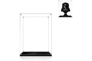 Hosdiy Acrylique Vitrine pour (Darth Vader Helmet) Modèle, Vitrine Présentoirs Compatible avec Lego 75304 (Seul Vitrine, sans Modèle)