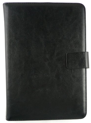 Emartbuy® Trekstor SurfTab Wintron 7.0 Windows Tablet 7 Zoll Universalbereich Schwarz Multi Winkel Folio Executive Case Cover Wallet Hülle Schutzhülle mit Kartensteckplätze + Schwarz Eingabestift - 3