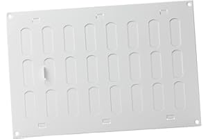 GENERIC 300x200 mm (12x8") Sliding Grille Made of Sheet Steel, White Ventilation Grille, Made by EUROPLAST