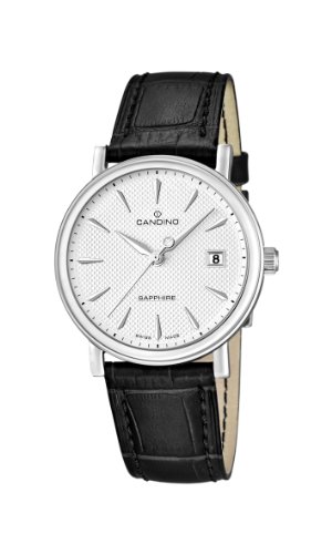 Candino Herren Armbanduhr mit silber Zifferblatt Analog-Anzeige und Lederband schwarz C4487/2 Candino Herren Armbanduhr mit silber Zifferblatt Analog-Anzeige und Lederband schwarz C4487/2
