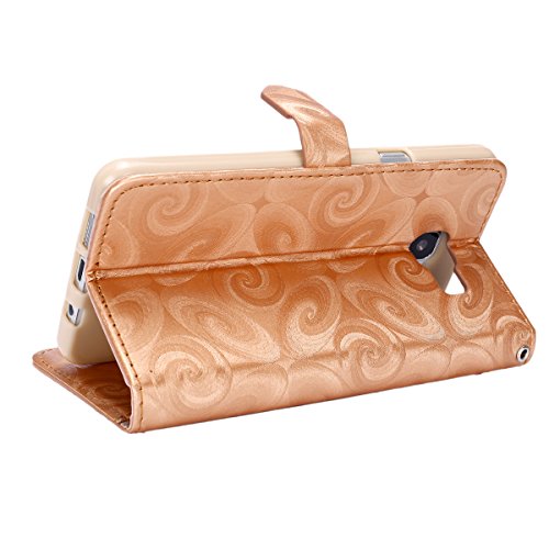 Galaxy J3 2016 Schutzhülle,Galaxy J3 2016 Hülle,Galaxy J3 Hülle,Ukayfe Cool 3D Schwimmend Treibsand Flüssige Fließend Wasser Glitter Glitzer Glanz Sparkle PU Leder Tasche Handyhülle Liebe Herz Muster Flip Cover Wallet Brieftasche Folio Tasche Hüllen Handycover Schutz Cases Etui Lederhülle Handytasche mit [Ständerfunktion] und [Kartenfächer] für Samsung Galaxy J3 2016 & 1 x Schwarz Eingabestift, Gold - 6