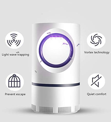 PONCTUEL ESCARGOT Lampe Anti-moustiques, Lampe Piège Moustique Anti-UV et Physique, Anti-Silence électronique Insecticide Volant pour l'intérieur et Le Camping