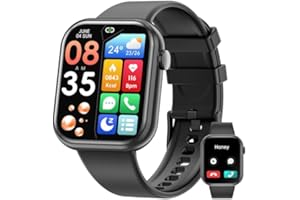 Mingtawn Smartwatch mit Bluetooth Anrufe,1.85 Zoll Smartwacth für Herren Damen,IP67 Wasserdicht Sportuhr mit 100+ Sportmodi,Fitnessuhr mit Herzfrequenz Schlafüberwachung Schrittzähler für Android iOS