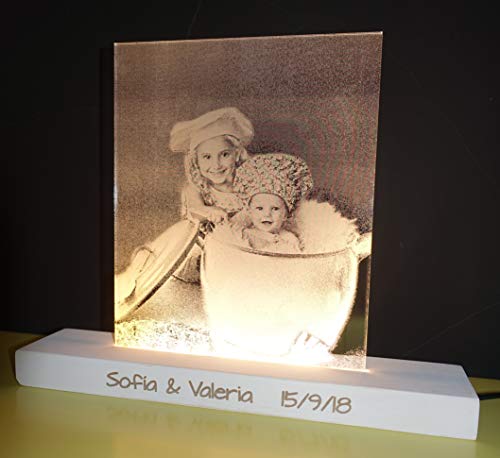 CREATIVA DIGITAL Lámpara Personalizada con tu Foto - Regalo Ideal para: Bodas, CUMPLEAÑOS, Parejas, Amistad (20X35)
