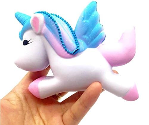 Ba Zha Hei 2018 Newest Slow Rising Squishies Jumbo Kawaii Unicorn Squishy Slow Rising Cartoon Doll Cream Scented Decompression Toys Easter Phone Strap Toy Exquisite Fun Cute Unicorn Scented Squishy Charm Slow Rising 11cm Simulation Toy Environmentally PU Slow Rising Simulation Kid Toy Blue (Blue 1)