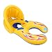 Produktbild Glagie Schwimmring für Baby von 1 bis 3 Jahre Aufblasbare Umweltfreudlich PVC Schwimmhilfe Schwimmreifen mit Sonnendach und Lenkrad Gelbe