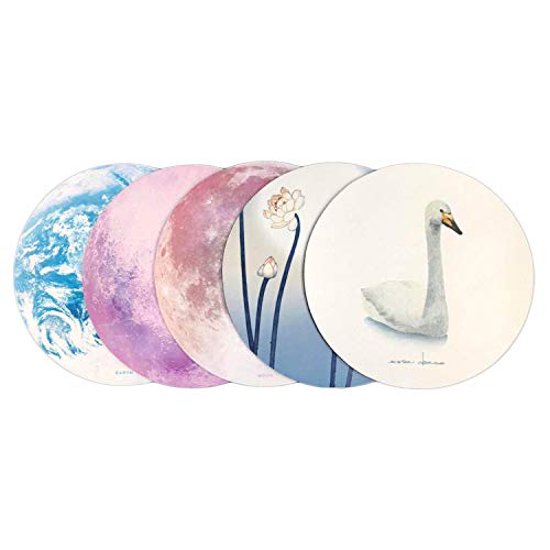 Preisvergleich Produktbild Kreativitäts-kreisförmiger kleiner Planet weiches Mousepad für Laptop-Büro-Arbeit