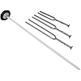 Sahyog Wellness Queen Square Pattern Knee Hammer with Tuning Forks (Set of all 3-128 Hz, 256 Hz & 512 Hz)