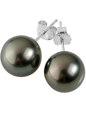 Pearls & Colors Ohrringe, Weißgold, (375), Tahiti-Zuchtperle