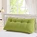 Produktbild QWERTYUI Bett Plüsch Das dreieck Kissen,Sofa Zurück Dreieck-Paket Taille-Kissen Weiche Walze Tatami-matten Herausnehmbaren Kissen-F 120x50x20cm(47x20x8)