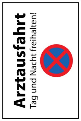 Parkverbot Parken verboten Schild Schilder -54- Privatgrundstück 29,5cm * 20cm * 2mm, ohne Befestigung - 5