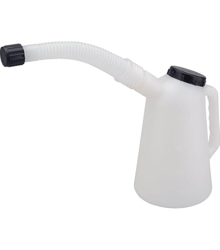 HASKYY Caraffa Per Olio Da 5 Litri - Bianco, Con Beccuccio, Resistente E Professionale - Foto 4