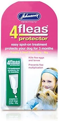 Johnsons 4 Fleas Protector for Small Dogs & Puppies 0.6kg-6kg 30g - Bulk Deal of 6x