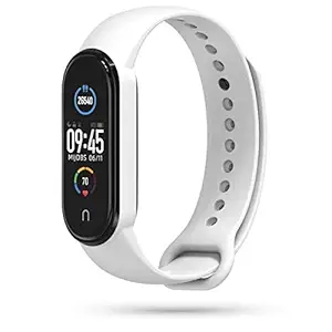 Plasmic Smart Fitness Band M6 Lite Band Bracelet/Fitband, Heart Rate Monitor Sensor OLED Bluetooth Wristband Waterproof Sports Health Activity Tracker Watch-White