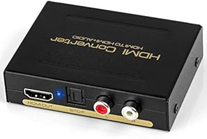 HDMI Audio Extractor, Neoteck HDMI to Optical Spdif Toslink Converter + HDMI Video Adapter Splitter-DAC HD Digital to Stereo R/L Audio Extractor for Blu-ray DVD Player Xbox One SKY HD box PS3 PS4