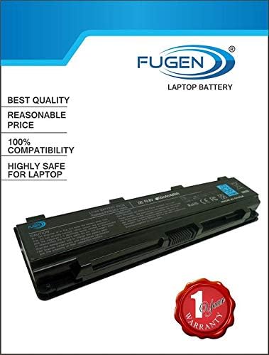 Fugen 6 Cell Laptop Battery for Toshiba Satellite C-50a PA5023U-1BRS, PA5024U-1BRS, PA5025U-1BRS, PA5026U-1BRS, PABAS259, PABAS260 Black