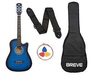 Breve BRE-38C-BL Acoustic Guitar with Bag (Blue)