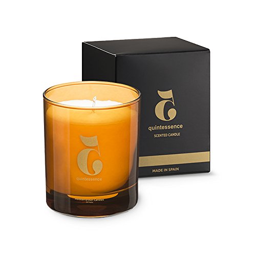 Mediterranean Candles Velas aromáticas Decorativas, Cera, Ámbar, 8X8X9